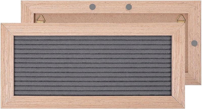 G GAMIT Small Magnetic Felt Letter Board 11x5 Inch with Changeable Letters and Numbers, Message Board Letter Sign Board in Wood Frame for Announcement&Notification(Gray) - Image 2